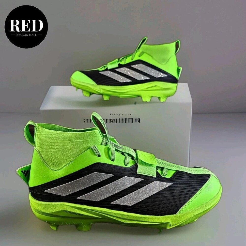 Adidas Adizero Edge+ TPU Baseball Cleats Solar Green IH6139 - Men's Size 12